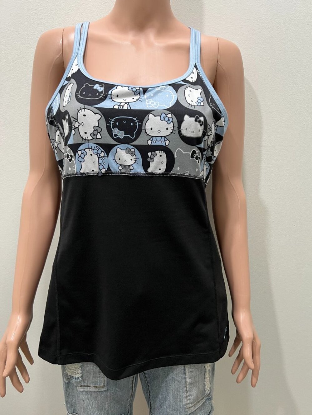 Asics Hello Kitty tank with interior shelf bra size L